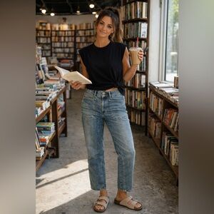 Old Navy Women's Black Sleeveless  Tie-Front Top